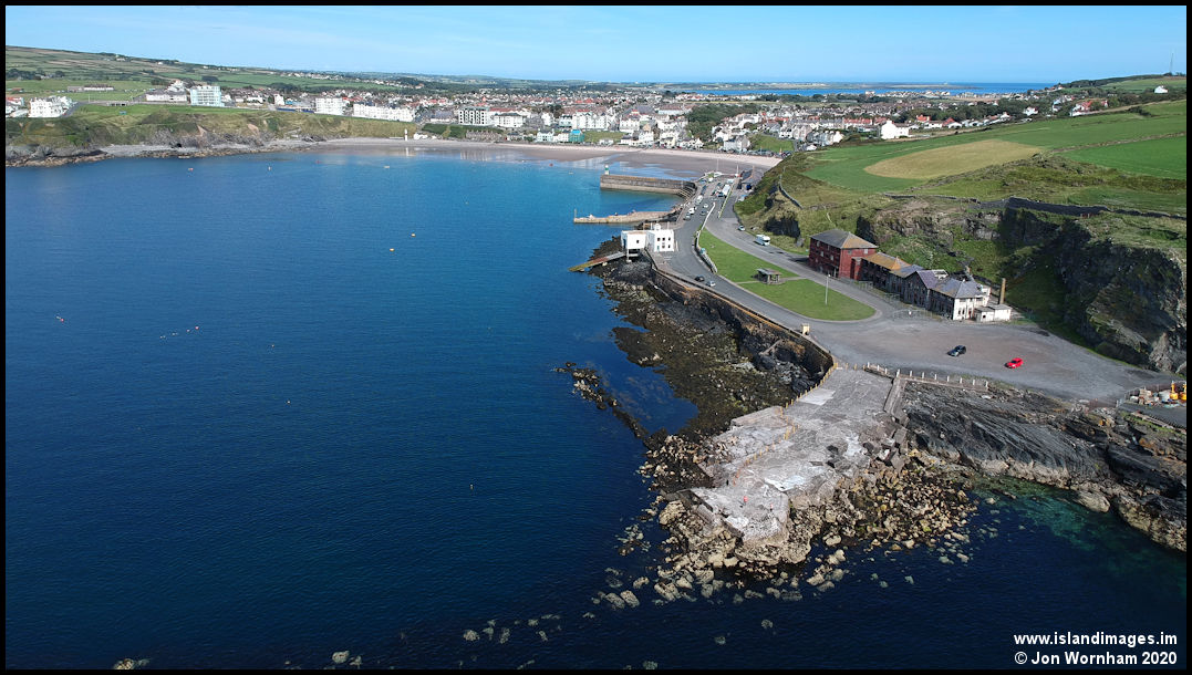 Aerial view at Port Erin, Isle of Man 21/7/20